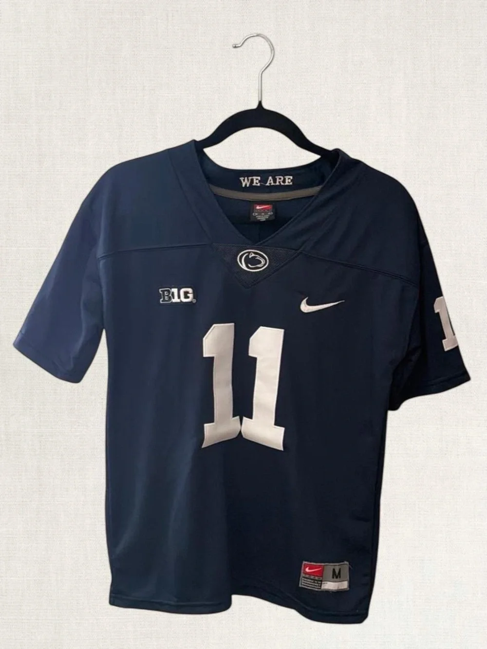 Nike Kid’s Navy and White #11 Football Jersey